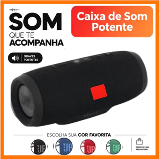Caixa De Som Bluetooth Caixinha Portátil e Potente 6W Pen Drive SD, Pequena e Prática Envio Imediato