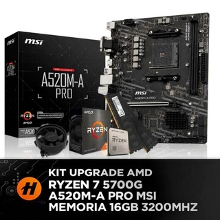 KIT UPGRADE AMD RYZEN 7 5700G 16GB DDR4 3200MHZ PLACA MÃE A520M ...