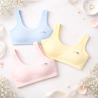 Kit 3 Top Sutiã Infantil Juvenil Para Meninas com Bojo Removível Macio e Confortável Cores Sortidas em Oferta na Shopee