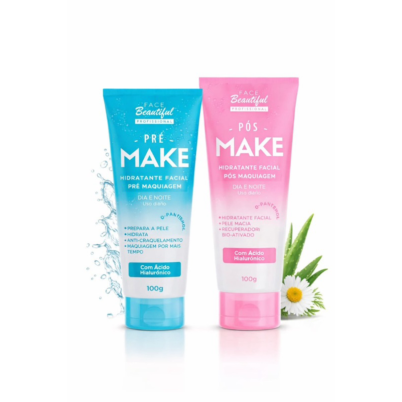 Hidratante Facial Pré e Pós Maquiagem Face Beautiful 100g | Shopee Brasil