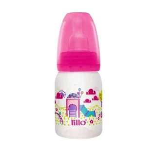 Mamadeira Rosa Divertida Bico Silicone 120ml Tam.1 - Lillo em Oferta na Shopee
