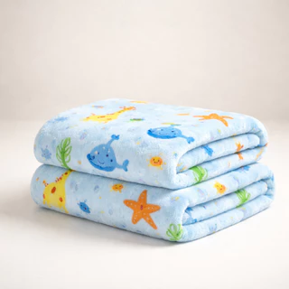 Manta Cobertor De Bebê Estampada 1,00 x 0,80m Menina e Menino Cobertinha De Berço em Oferta na Shopee