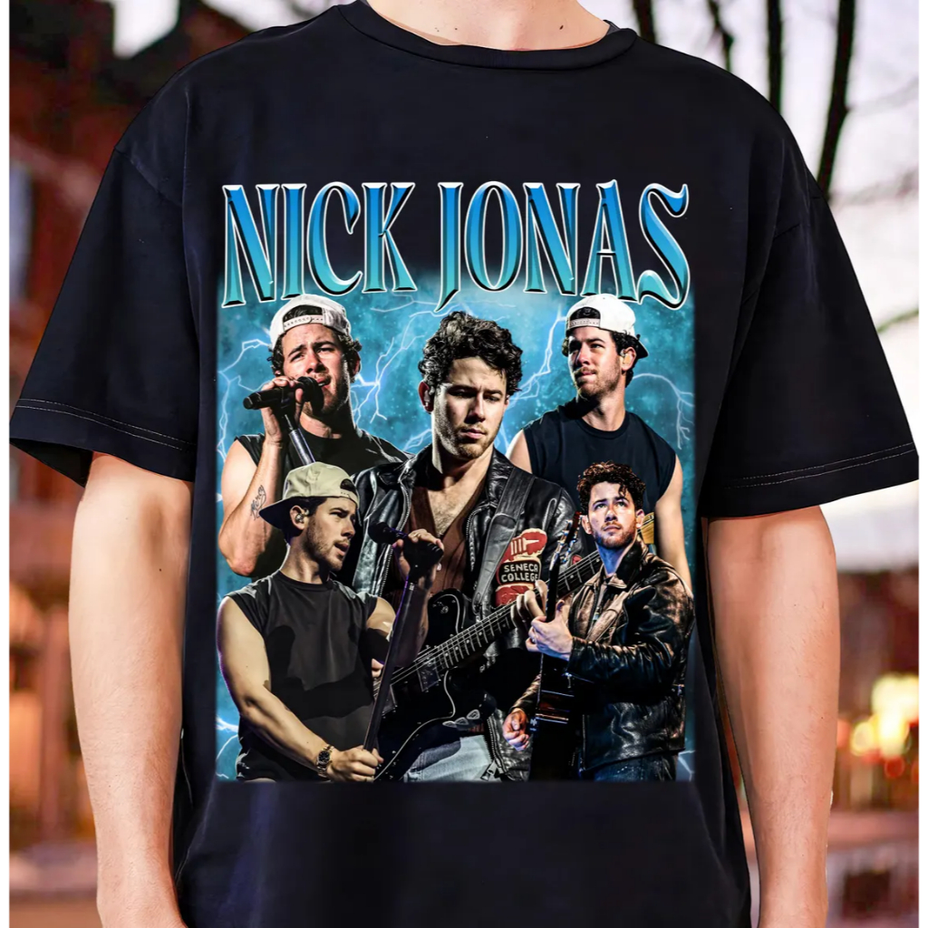Camiseta T-Shirt Unissex Algodão Nick Jonas Brothers Vintage 90s