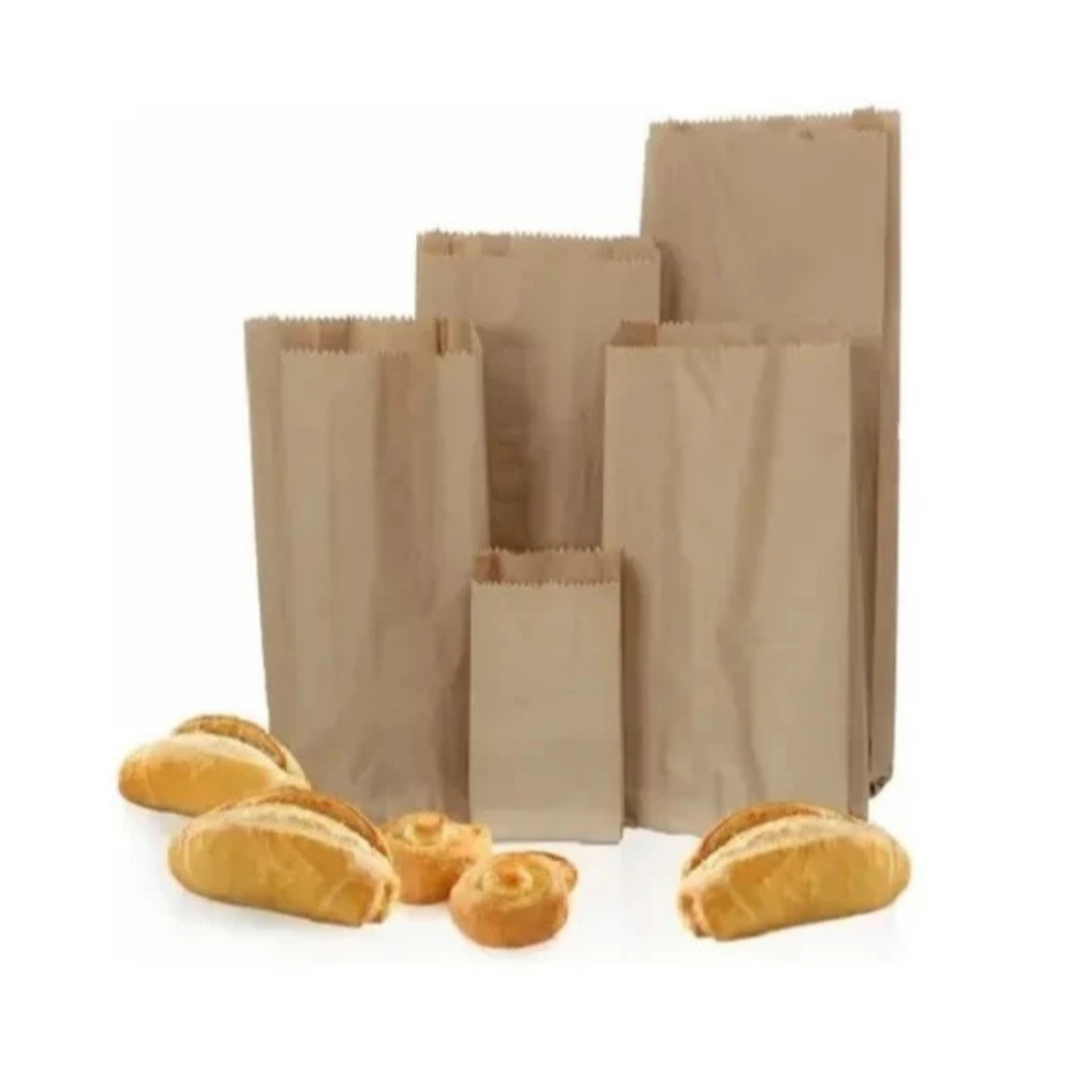 250 Sacos de Papel Pardo  Kraft Saco pardo de padaria Balcão