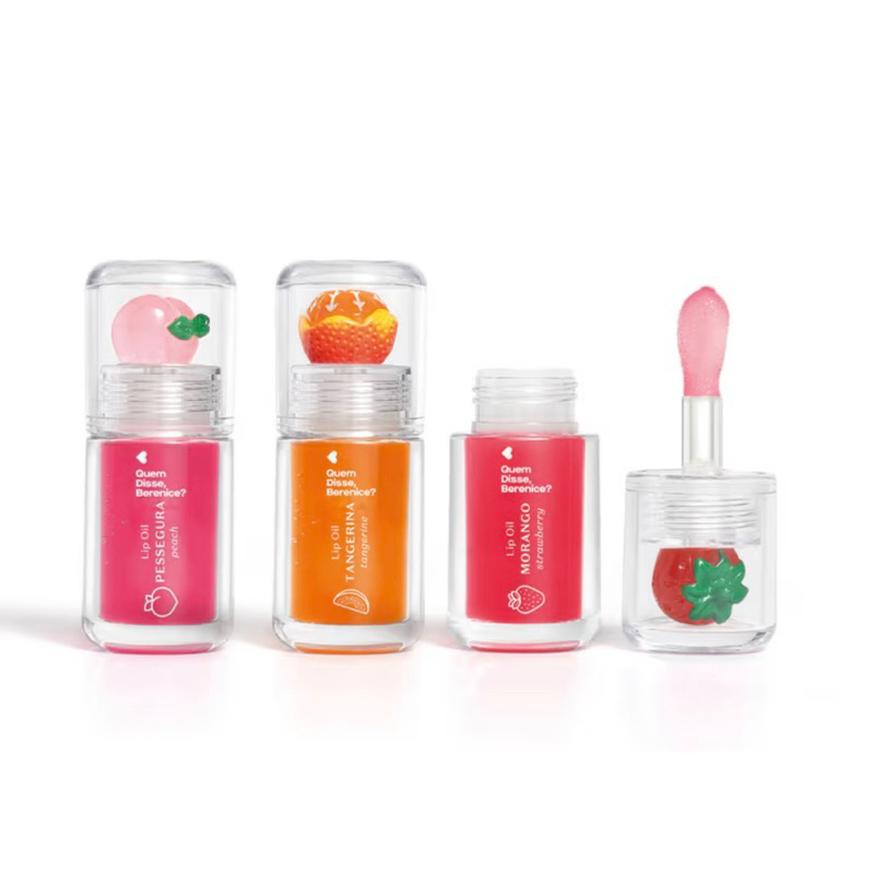 Lip Oil  Cuide-se Bem Tangerina,ou morango ou pessegura Quem Disse, Berenice? 3,5ml em Oferta na Shopee