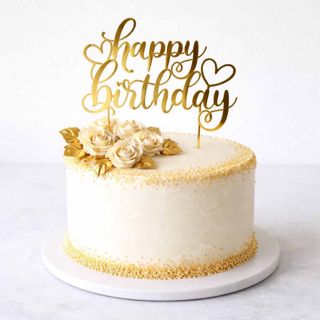Kit 10 Topos De Happy Birthday Decorativo Decoração Para Fes