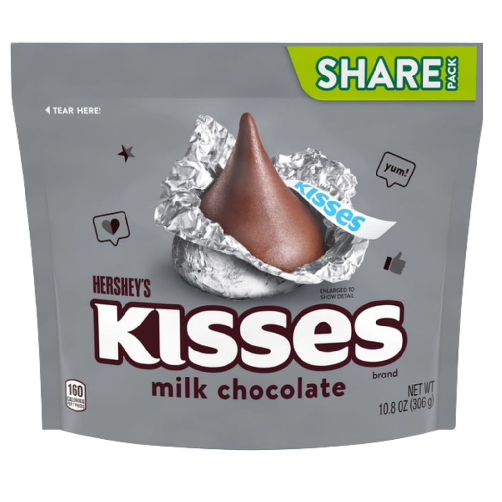 Hershey's Kisses – Chocolate ao Leite 269g - Gluten Free | Shopee
