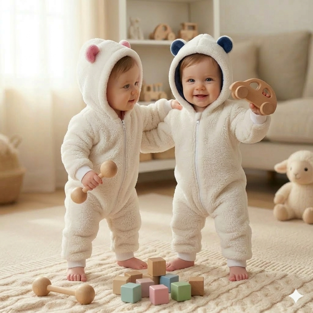 Macacão Bebê Menino Menina Quentinho Carneirinho Teddy Roupa de Bebê Menino Menina | Shopee Brasil