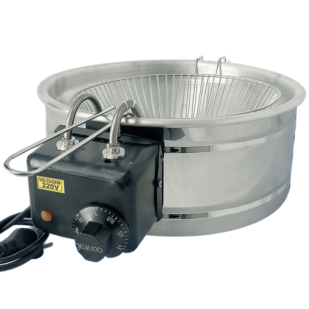 Fritadeira Elétrica Tacho Redonda Inox 3,5L com Termostato R