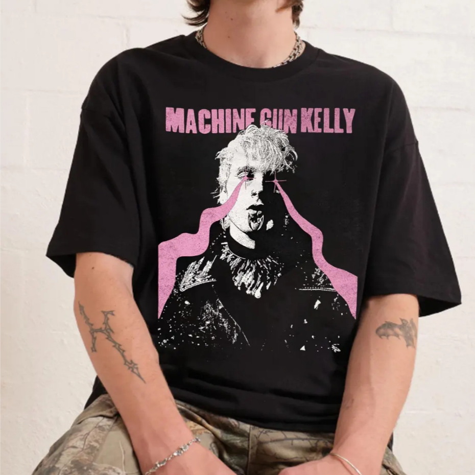 Camiseta T-Shirt Unissex Algodão Machine Gun Kelly MGK Vintage 90s