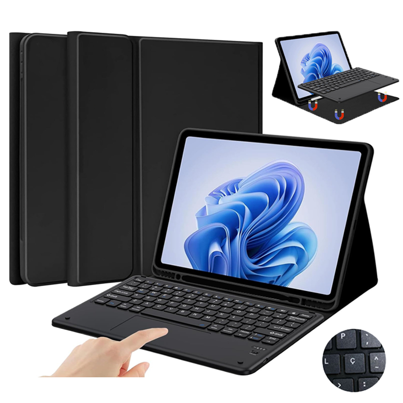 Capa com ABNT2 Teclado e Touchpad para Samsung Galaxy Tab S10 FE+