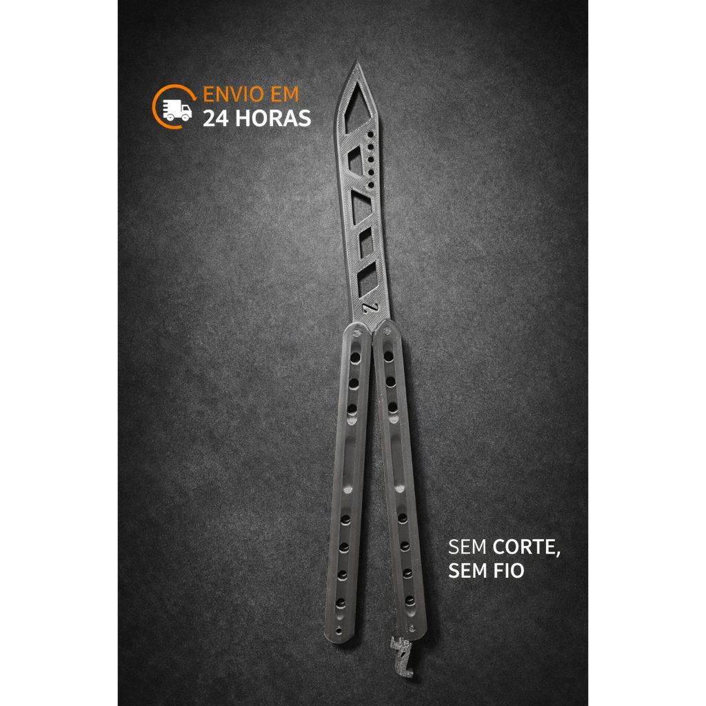 Faca Butterfly de Treino Balisong 26cm - Anti-Estresse / sem corte ...