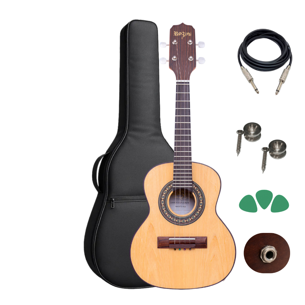 Cavaco Acústico Rozini Rc09 Caixa Baixa Imbuia+ Captador | Shopee