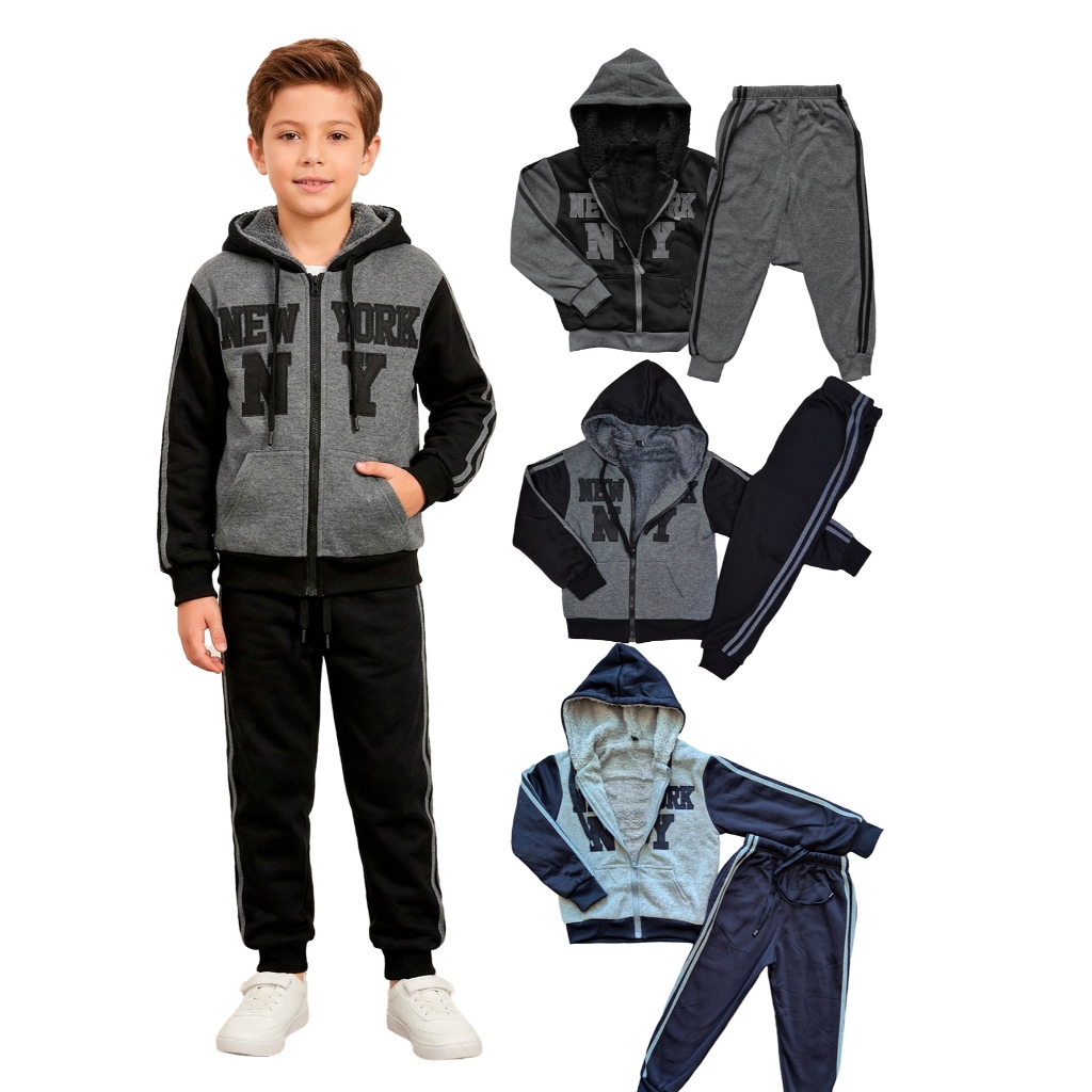 Conjunto Moletom Peluciado Sea Surf - Infanto Juvenil 4 ao 16 ...