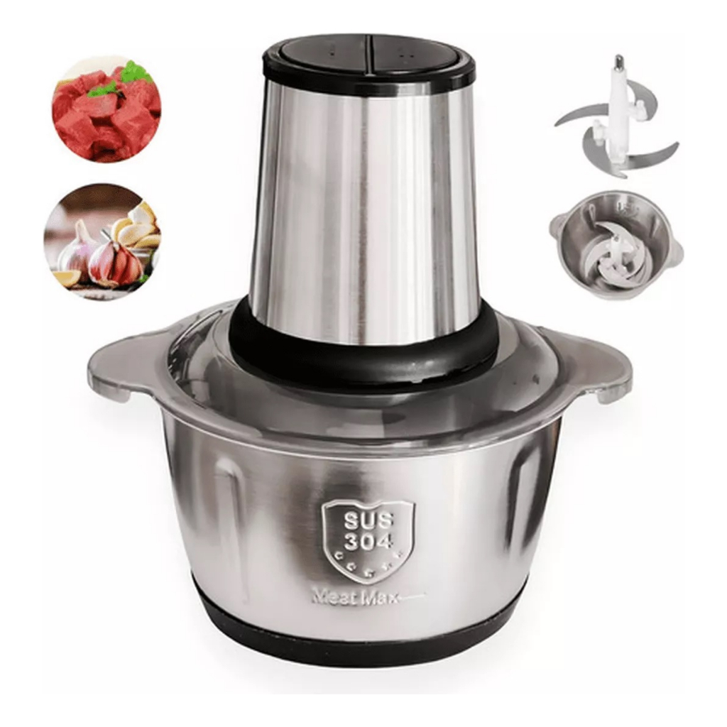 Triturador Processador Elétrico De Alimentos 3 Lâminas Inox 