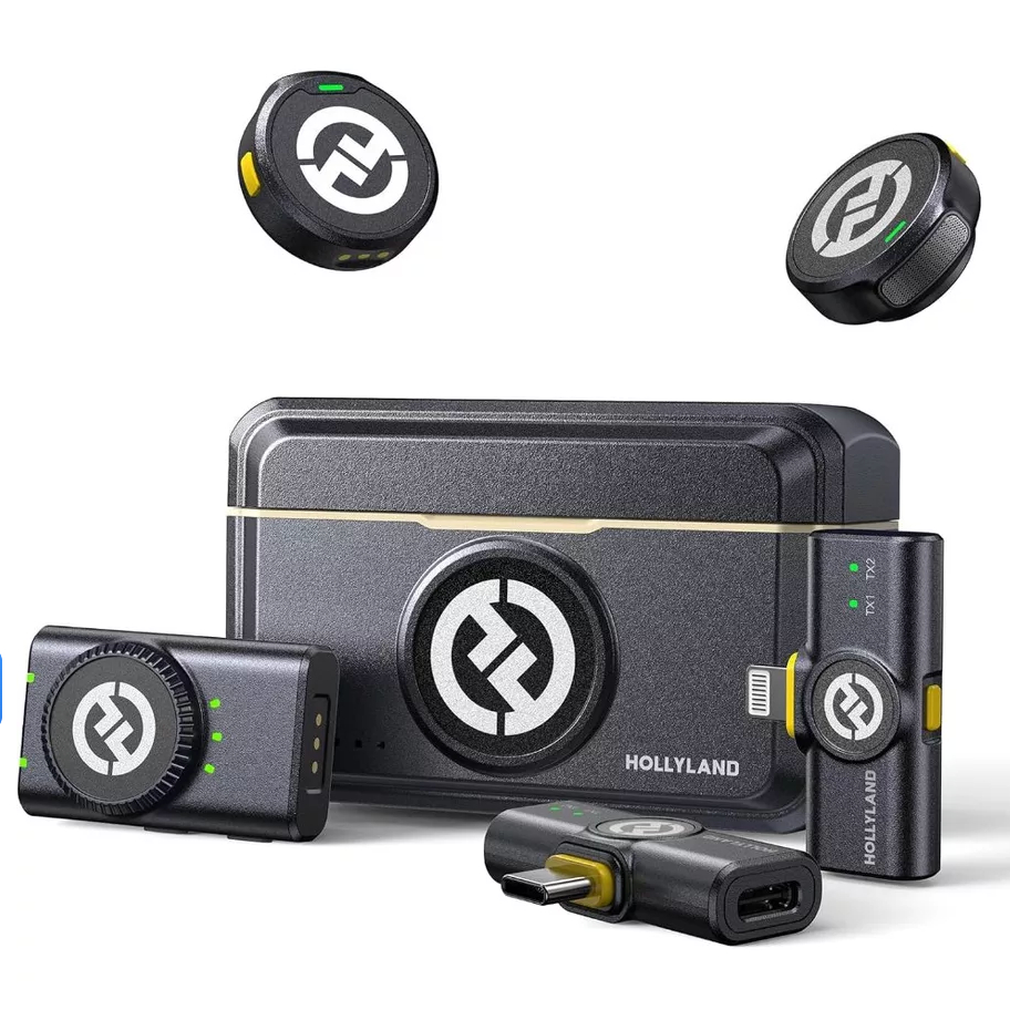 Hollyland Microfone Lapela Lark M2 Combo, conexão Lightning e tipo