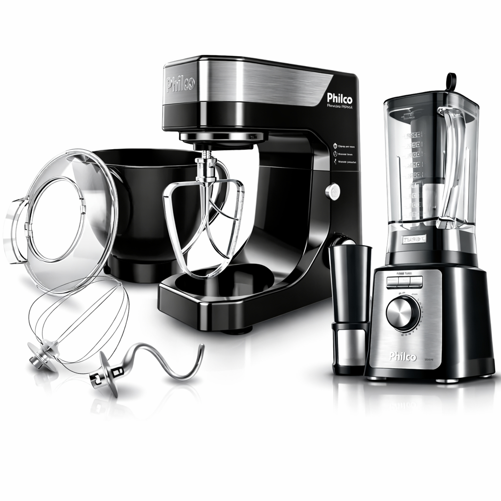 Kit Pro Batedeira Planetaria 5l 900w + Liquidificador Turbo 