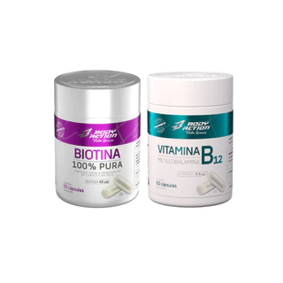 Kit Vitamina B12 + Biotina (60 cápsulas) - Body Action