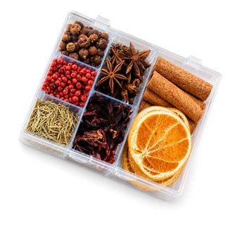 Kit para Gin Tônica com 7 Especiarias Premium | Estojo Acrílico | Drinks Festas