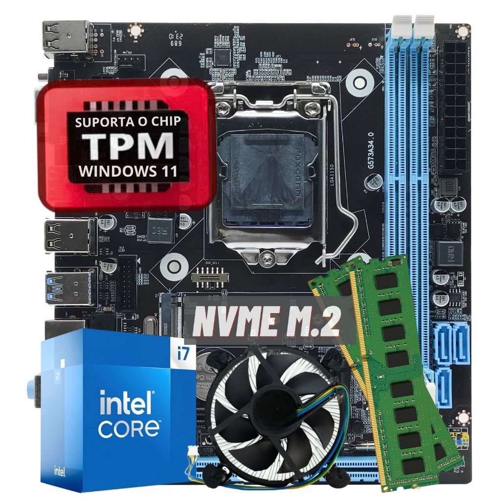 Kit I7 4790 Gamer Memória 8gb 16gb Ram Rede Gigalan Usb 3.0