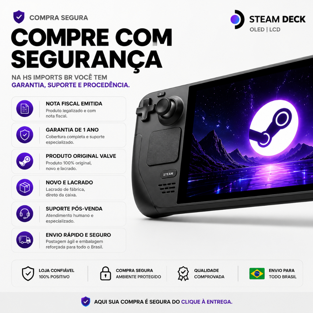 Steam Deck OLED 512GB / 1TB ORIGINAL + NF + GARANTIA 1 ANO