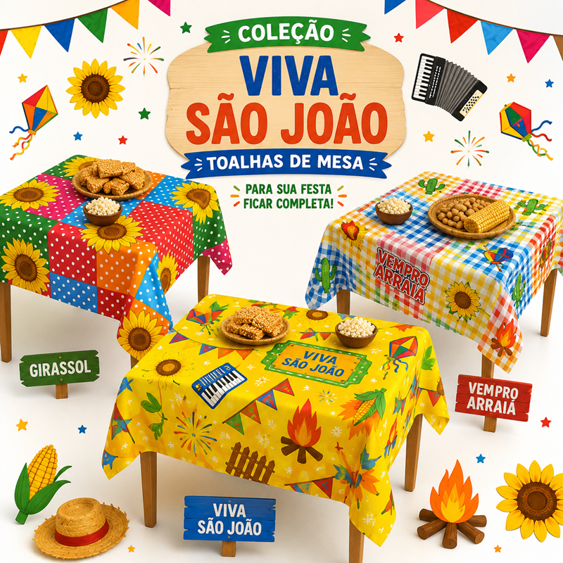 Toalhas de Festa Junina Estampas Sortidas Floral Festa Caipira Chita ...