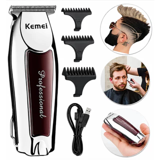 Máquina de Acabament KEMEI 9163 Máquininha Barba E Cabelo Acabamento Sem Fio Recarregável