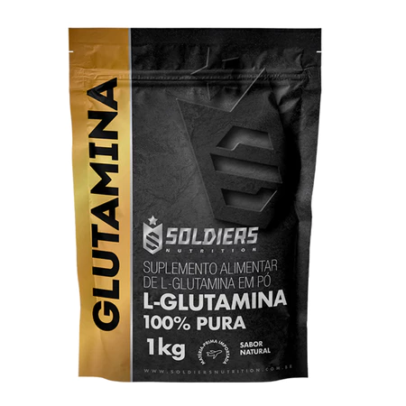 L Glutamina Suplemento Nutricional 100 Pura e Importada Soldiers Nutrition Aminoácido Recuperação Muscular