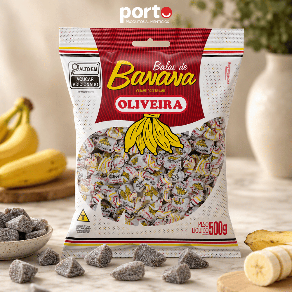 Bala Mastigavel 500gr Oliveira Banana