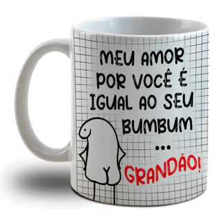 Caneca Personalizada Meme Flork Divertida - Meu Amor por Você é Igual Ao SEu