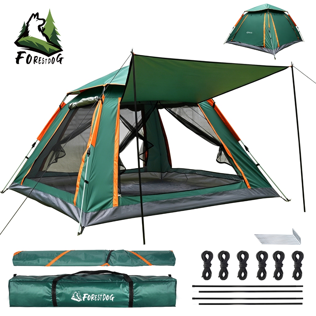 Barraca Camping 5-6 Pessoas Automática Toldo Mosquiteiro