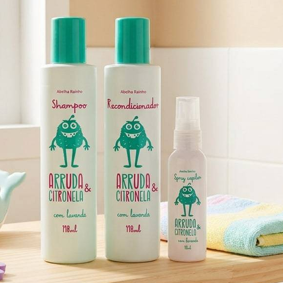 Kit Xô Piolho Abelha Rainha Shampoo Recondicionador E Spray