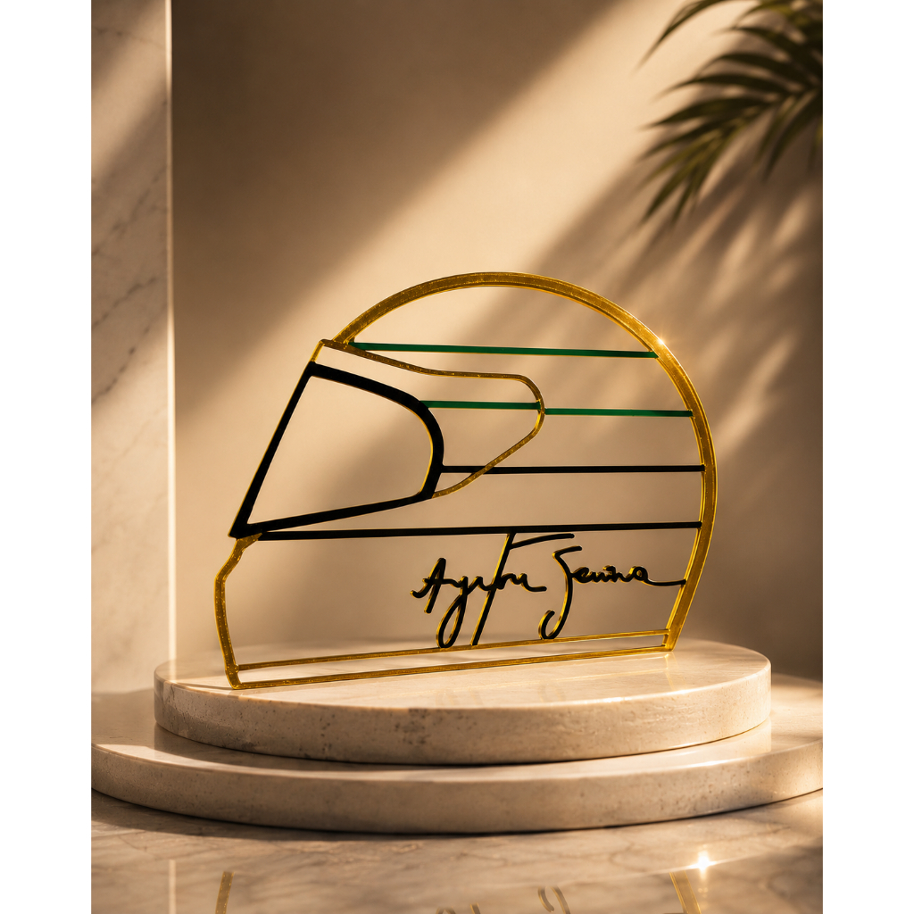 Capacete Ayrton Senna Decorativo Moldura