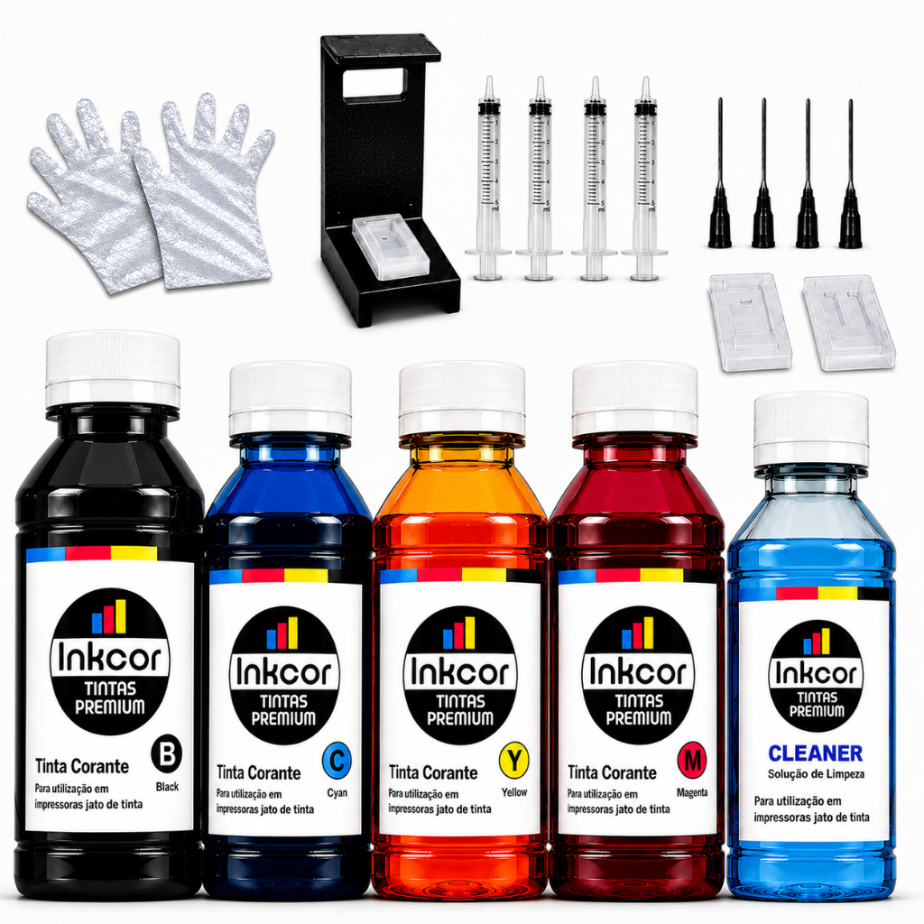 Kit Recarga Impressora 2874 2975 2774 2700 2600 2800 Compativel com Cartucho Hp 668xl 667xl 664xl