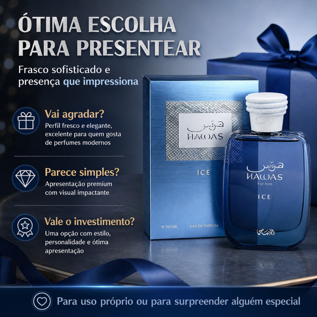 Perfume Rasasi Hawas Ice Perfume Arabe Rasasi Hawas Ice 100Ml