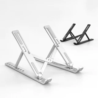 Suporte para Notebook de Alumínio Dobrável Ergonômico e Ajustável