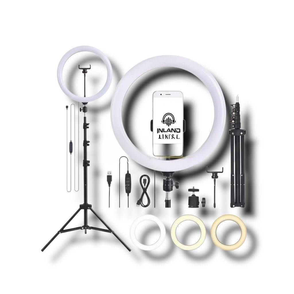 Ring light de 10 polegadas com tripé de 2,10 metros para celular