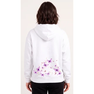 Blusa Butterfly Moletom Macio Confortável Feminino Plus Size