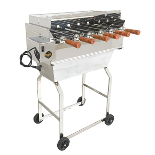 Churrasqueira Rotogrill 6 Espetos Rodas E Grelha