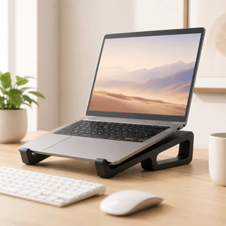 Suporte para Notebook Ergonômico 1 Par com 2 Peças Preto ou Branco 21cm