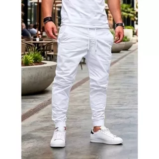 Calça Jogger Masculina Premium 4 Bolsos Punho Nas Pernas