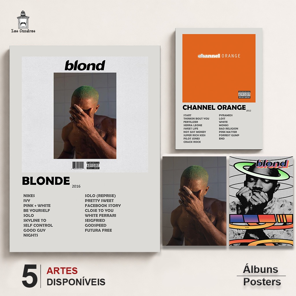 Quadro Placa Decorativa Frank Ocean Blonde Album em MDF 28x20cm