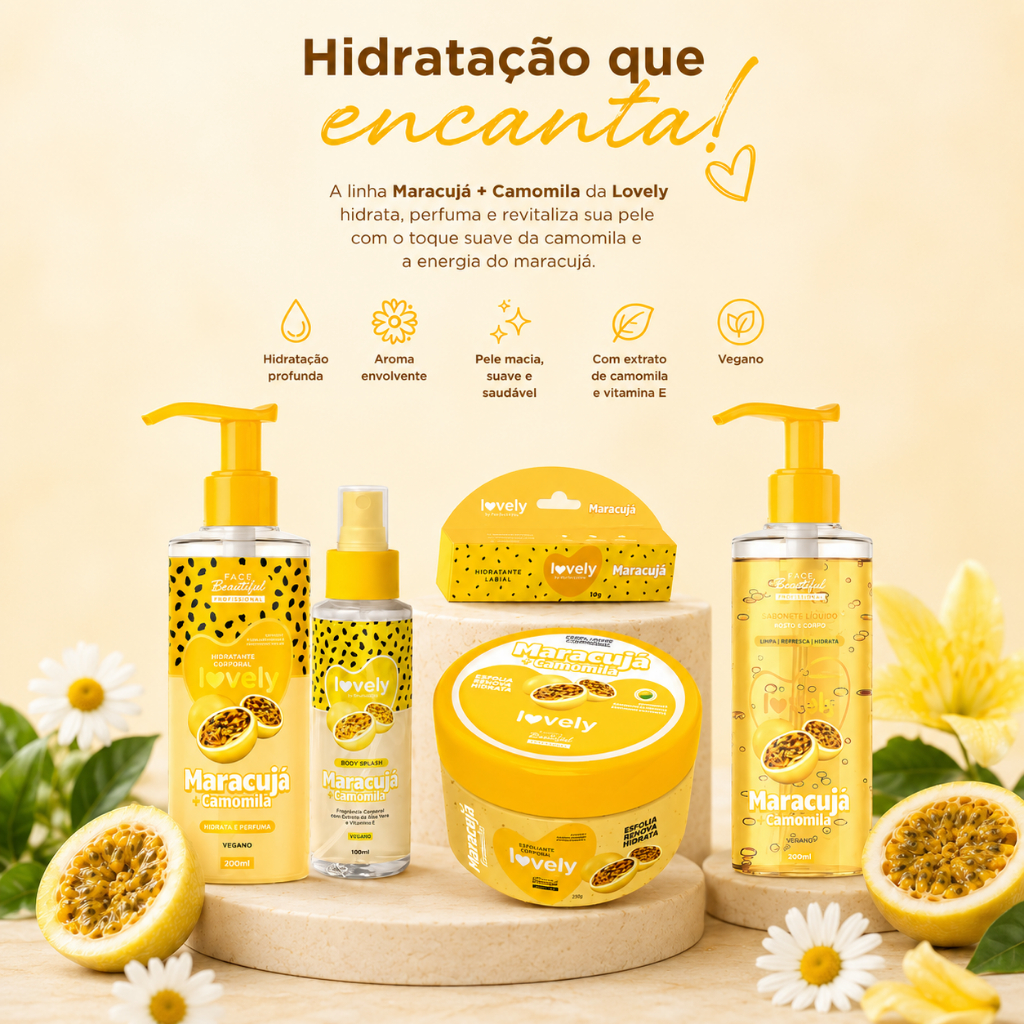 Kit Cuidados Corporais e Facial Linha Lovely Face Beautiful