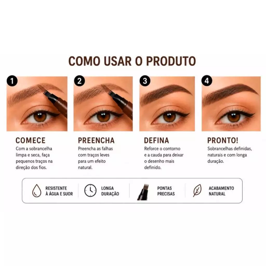 Caneta microblading fio a fio para sobrancelhas — foto 2