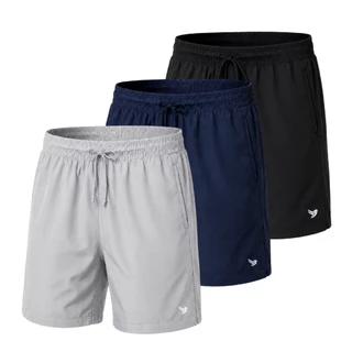 KIT 3 BERMUDA MASCULINA SHORT TACTEL COM BOLSO MOKUMANU