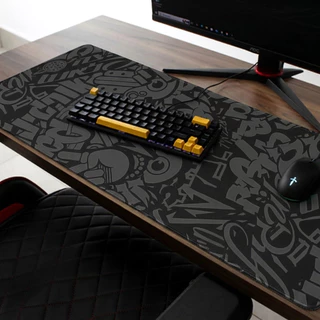 Mouse Pad Gamer XL 800x300mm Antiderrapante Artístico Macio e Espesso com Borda Reforçada para Jogos e Escritório