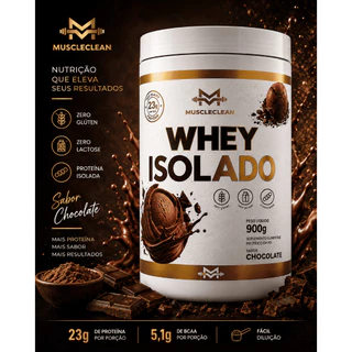 (ZERO LACTOSE) WHEY ISOLADO 23g de PROTEÍNA POR DOSE - Muscle Clean