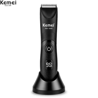Kemei - 1840 Máquina de Corte Para Cabelo Lâminas de Ceramica Display Led Bivolt