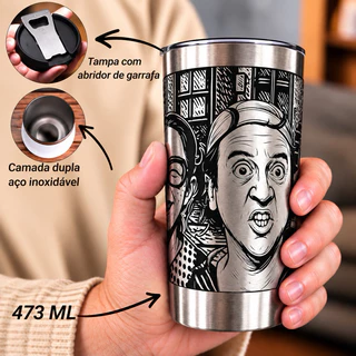 Copo Térmico Personalizado com Gravação a Laser 360° – Turma do Chaves