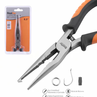Alicate Pesca Bico Longo Aço 8,5 Polegadas Bestfer Bfh2926